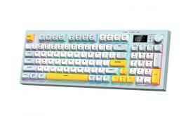 Onikuma G80 Tri-Mode Vezeték Nélküli Gamer Billentyűzet - világoskék